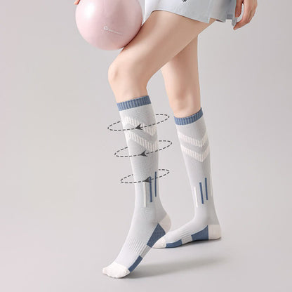 Chaussettes de compression géométriques à blocs de couleur (3 paires) - image 1