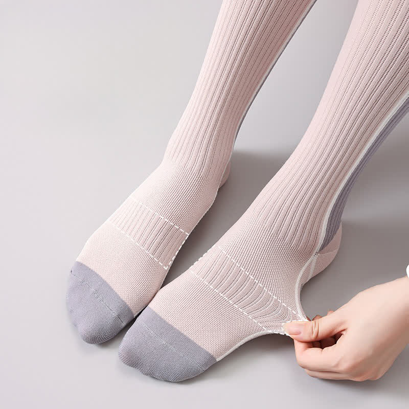 Chaussettes de compression géométriques à blocs de couleur (3 paires) - image 2