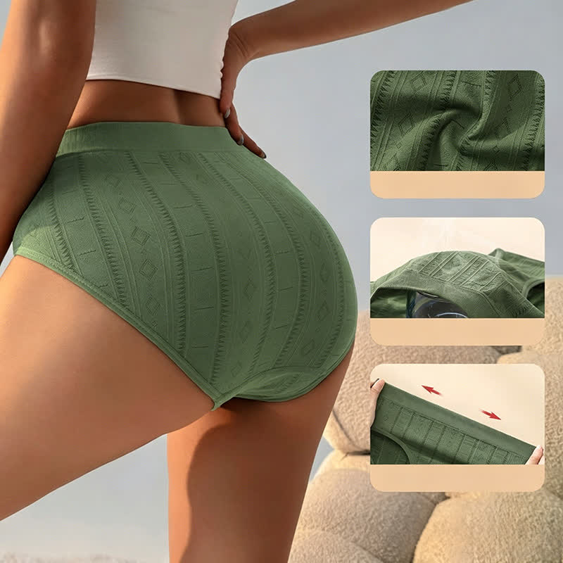 Culotte taille haute côtelée sans coutures (lot de 3) - image 2