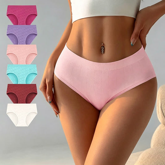 Culotte taille haute côtelée sans coutures (lot de 3) - image 0