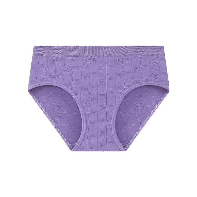 Culotte taille haute côtelée sans coutures (lot de 3) - Violet - XL - image 4