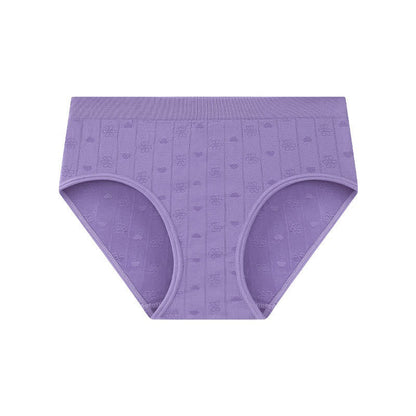 Culotte taille haute côtelée sans coutures (lot de 3) - Violet - XL - image 4