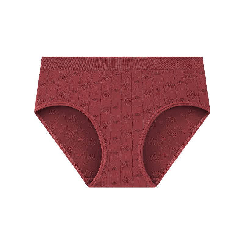 Culotte taille haute côtelée sans coutures (lot de 3) - Vin - XL - image 5