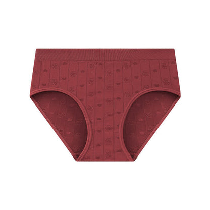 Culotte taille haute côtelée sans coutures (lot de 3) - Vin - XL - image 5