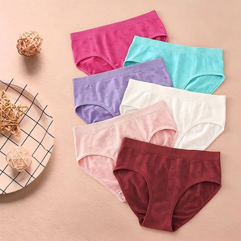 Culotte taille haute côtelée sans coutures (lot de 3) - Rose + Fuchsia+ Beige - XL - image 3