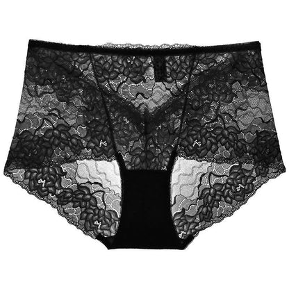 Culotte taille basse en dentelle florale (lot de 3) - Noir - 2XL - image 7