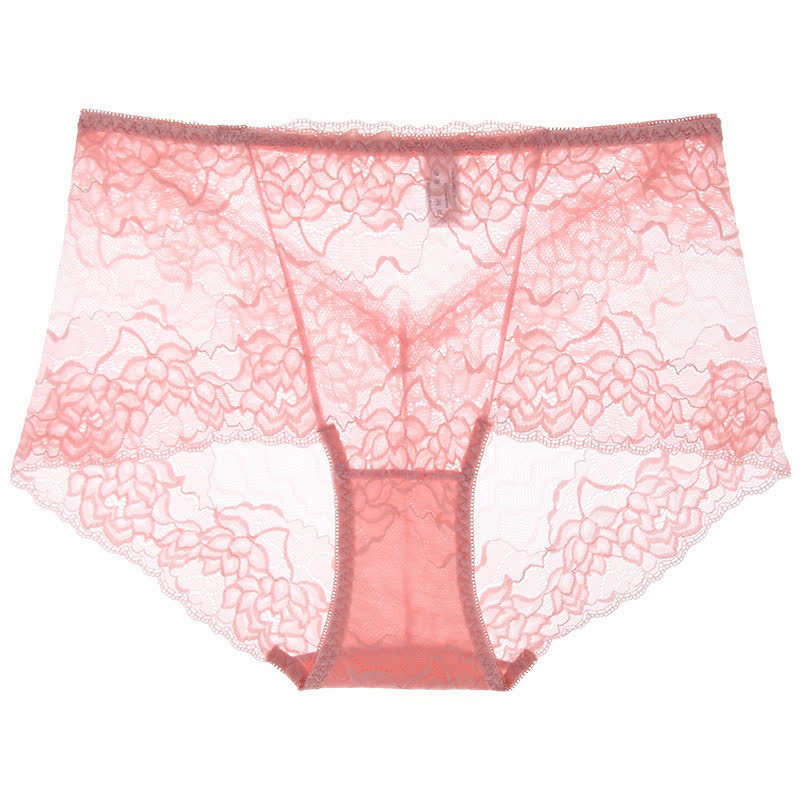 Culotte taille basse en dentelle florale (lot de 3) - Rose - 2XL - image 4