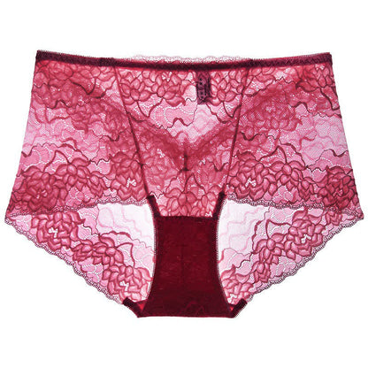 Culotte taille basse en dentelle florale (lot de 3) - Vin - 2XL - image 5