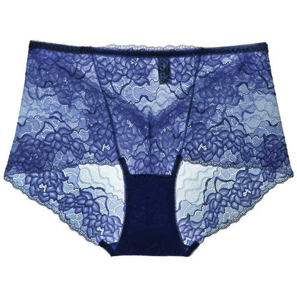 Culotte taille basse en dentelle florale (lot de 3) - Bleu foncé - 2XL - image 6