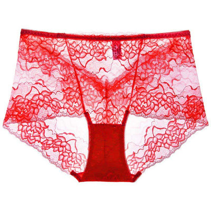 Culotte taille basse en dentelle florale (lot de 3) - Rouge - 2XL - image 3