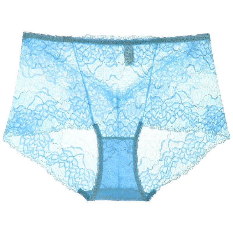 Culotte taille basse en dentelle florale (lot de 3) - Bleu ciel - 2XL - image 8