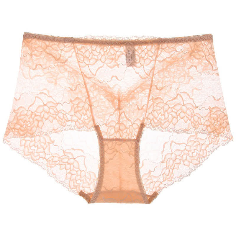 Culotte taille basse en dentelle florale (lot de 3) - Abricot - 2XL - image 9