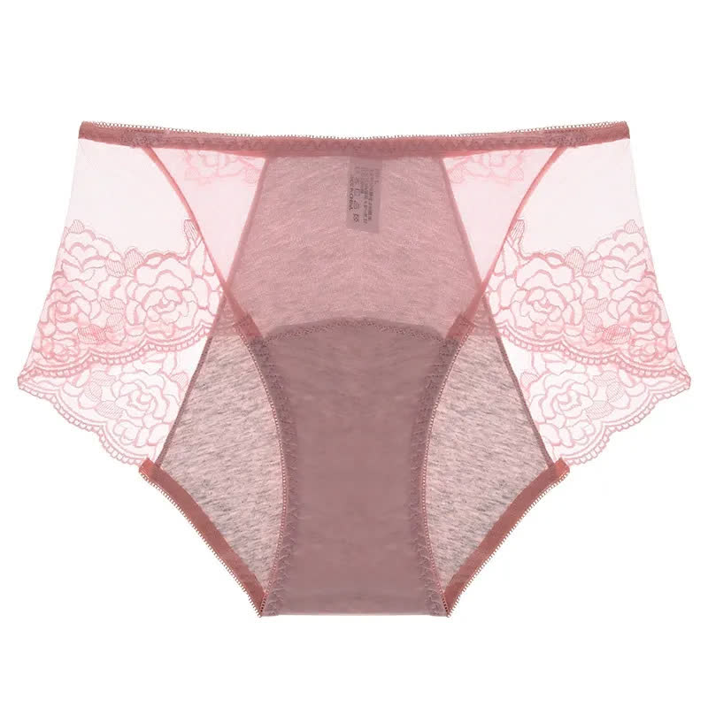 Culotte gainante taille haute en dentelle (lot de 3) - Rose - 3XL - image 3