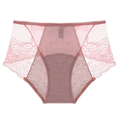 Culotte gainante taille haute en dentelle (lot de 3) - Rose - 3XL - image 3