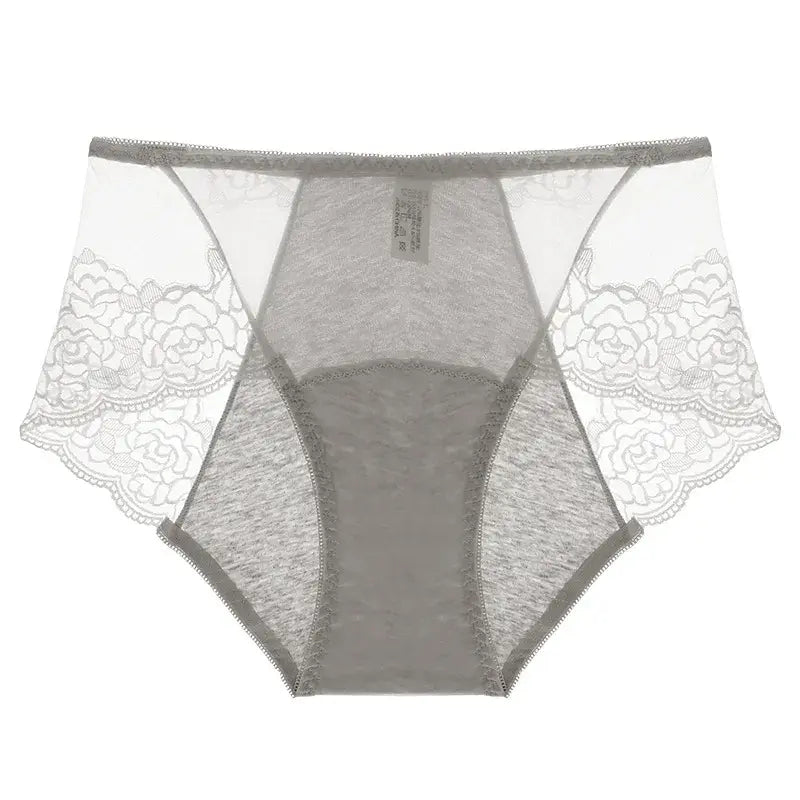 Culotte gainante taille haute en dentelle (lot de 3) - Gris - 3XL - image 4