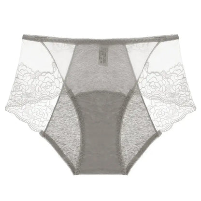 Culotte gainante taille haute en dentelle (lot de 3) - Gris - 3XL - image 4