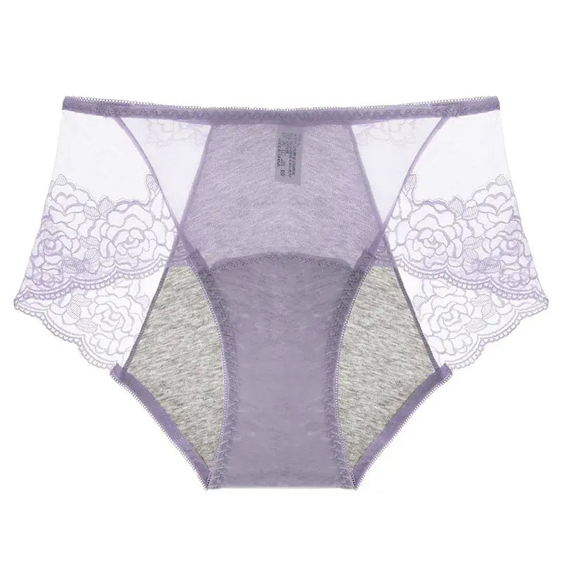 Culotte gainante taille haute en dentelle (lot de 3) - Violet clair - 3XL - image 7