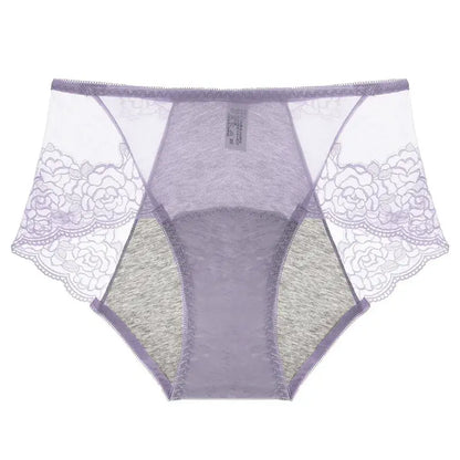 Culotte gainante taille haute en dentelle (lot de 3) - Violet clair - 3XL - image 7