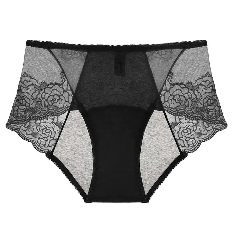 Culotte gainante taille haute en dentelle (lot de 3) - Noir - 3XL - image 8
