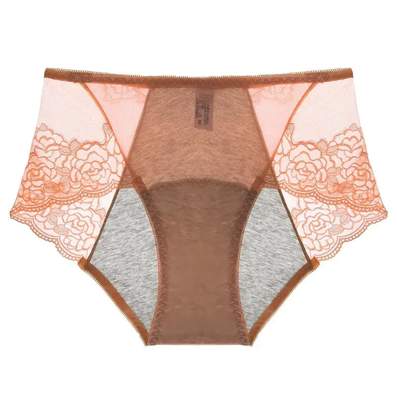 Culotte gainante taille haute en dentelle (lot de 3) - Café - 3XL - image 6