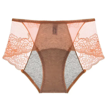 Culotte gainante taille haute en dentelle (lot de 3) - Café - 3XL - image 6