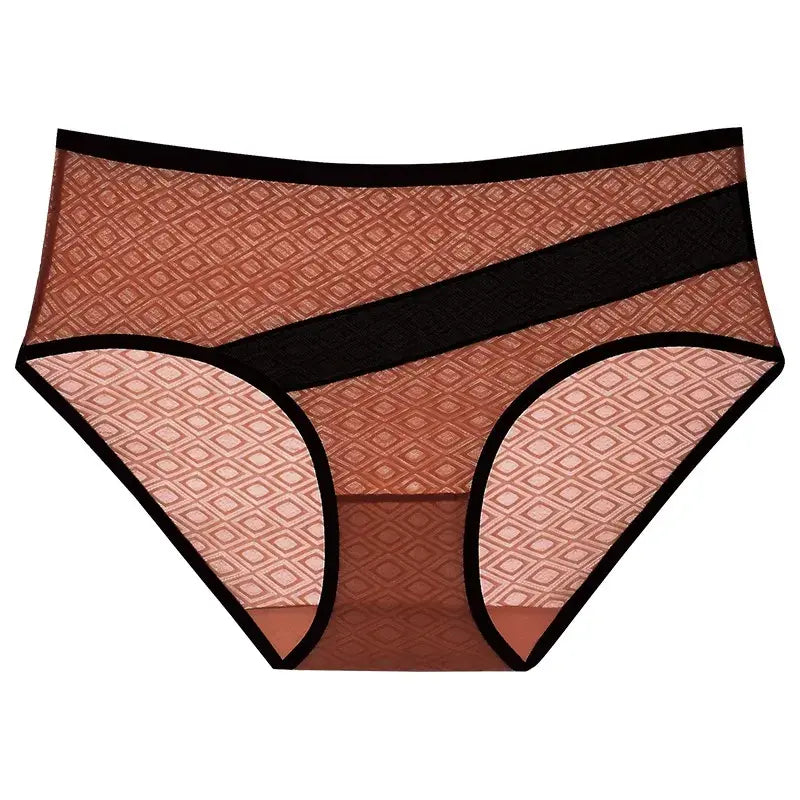 Culottes à bordure en maille diamant (paquets de 3) - Caramel - 2XL - image 7