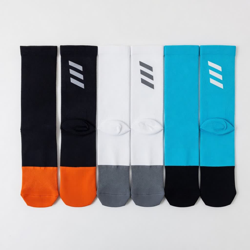 Chaussettes antidérapantes à séchage rapide (3 paires) - Noir + Blanc + Bleu - EU38-44(US5-10) - image 7