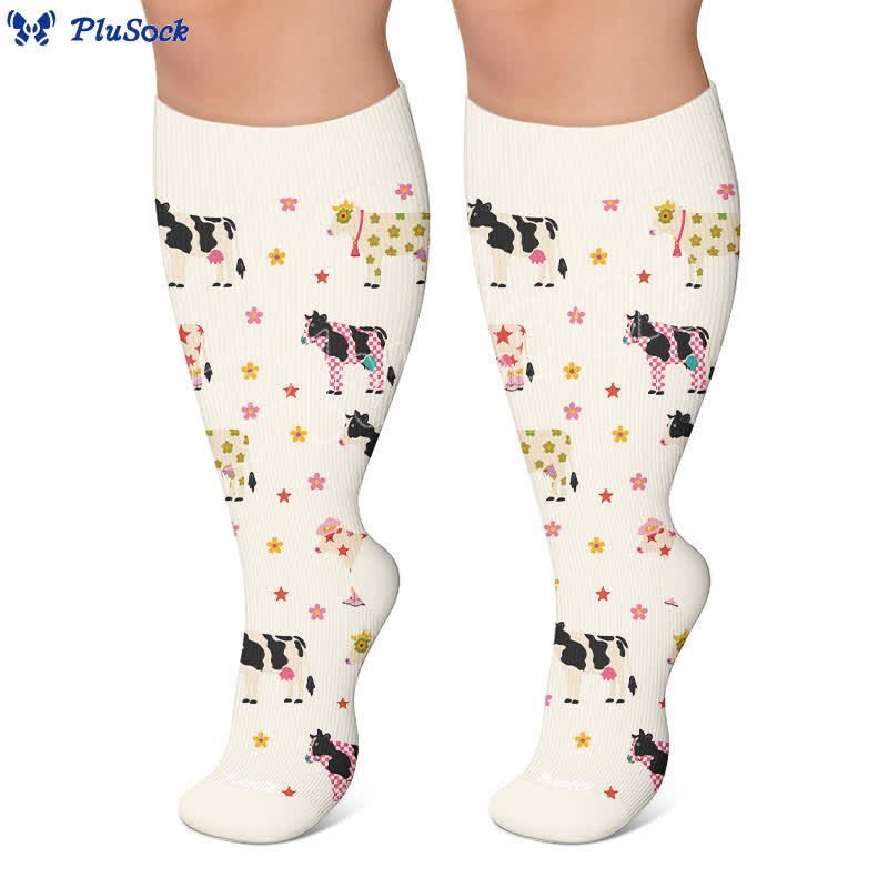 Chaussettes de compression grandes tailles à motifs animaux - image 7