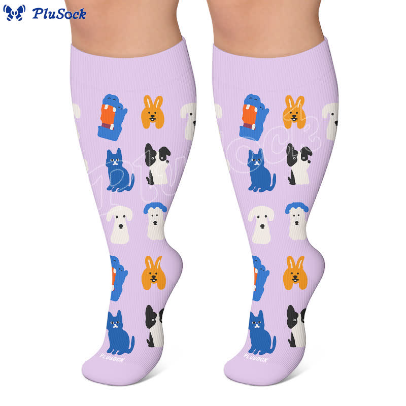 Chaussettes de compression grandes tailles à motifs animaux - image 6
