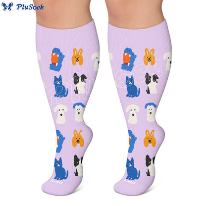 Chaussettes de compression grandes tailles à motifs animaux - image 6