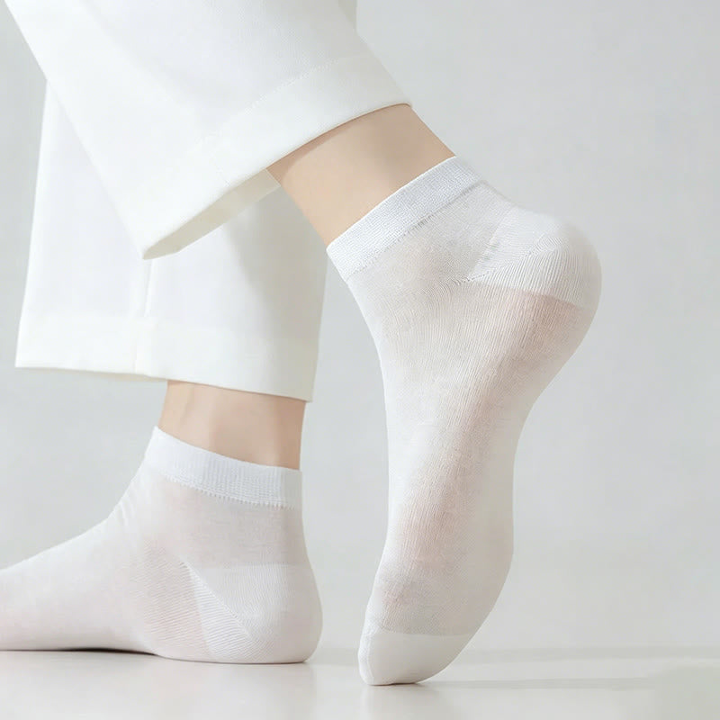 Chaussettes de cheville respirantes en soie (4 paires) - image 2