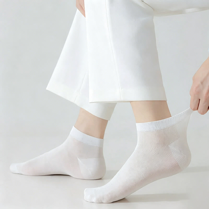 Chaussettes de cheville respirantes en soie (4 paires) - image 3