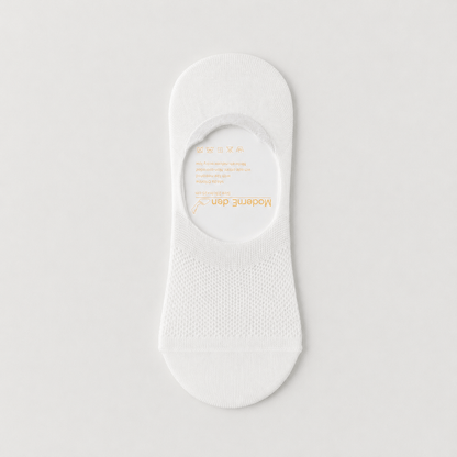 Chaussettes invisibles en soie (4 paires) - Blanc - EU38-45 (US5-11) - image 2