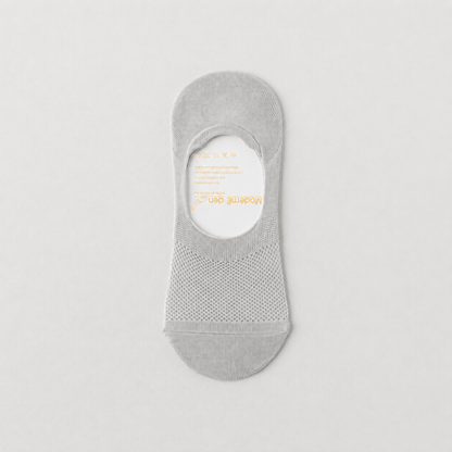 Chaussettes invisibles en soie (4 paires) - Gris clair - EU38-45 (US5-11) - image 5
