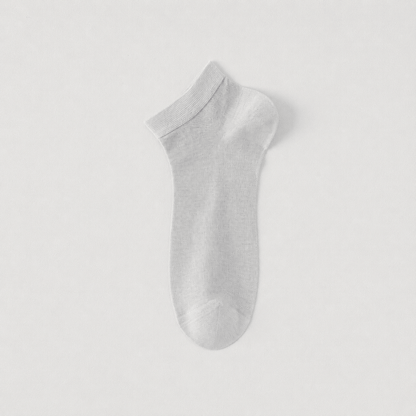 Chaussettes de cheville respirantes en soie (4 paires) - Gris clair - EU38-45 (US5-11) - image 8