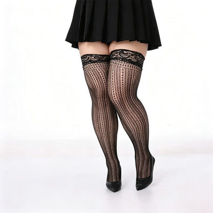 Collants en dentelle montants jusqu'aux cuisses (3 paires) - B - L - image 4