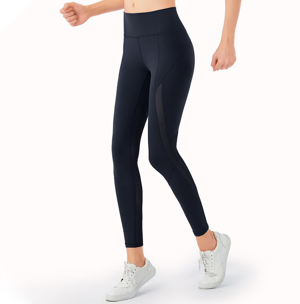 Leggings de yoga sculptants en maille - Noir - XL - image 0