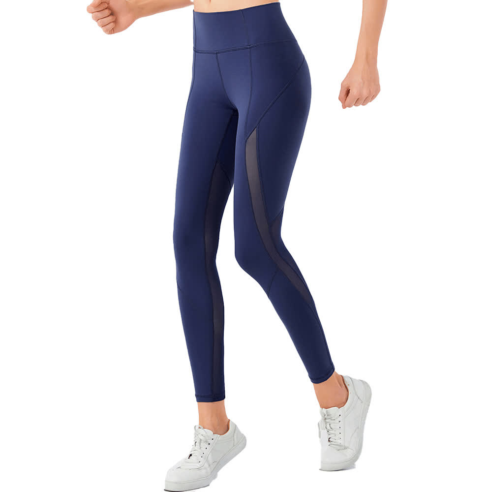 Leggings de yoga sculptants en maille - Bleu - XL - image 1
