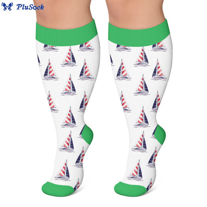 Chaussettes de compression grandes tailles aux couleurs du drapeau - image 5
