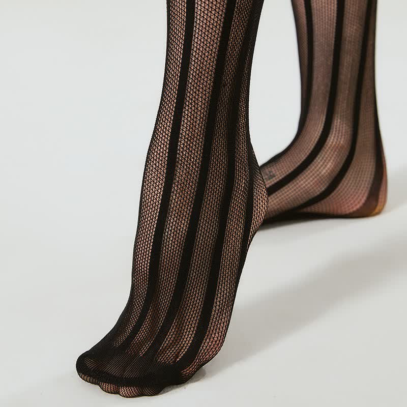 Collants en dentelle montants jusqu'aux cuisses (3 paires) - image 2