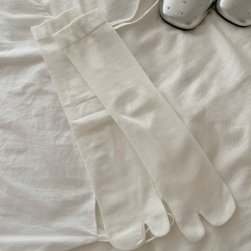 Chaussettes Tabi mi-mollet soyeuses et respirantes (6 paires) - Blanc - EU36-40(US3-7) - image 5