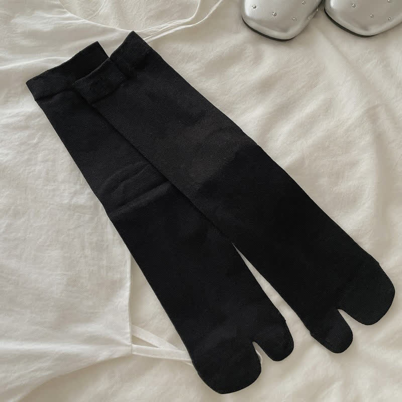 Chaussettes Tabi mi-mollet soyeuses et respirantes (6 paires) - Noir - EU36-40(US3-7) - image 7