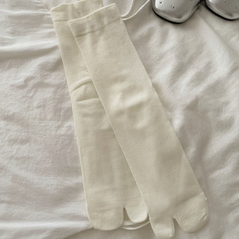 Chaussettes Tabi mi-mollet soyeuses et respirantes (6 paires) - Beige - EU36-40(US3-7) - image 3