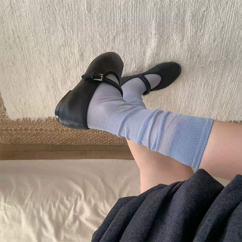 Chaussettes Tabi japonaises en coton (4 paires) - Bleu - 40(US4-7) - image 2