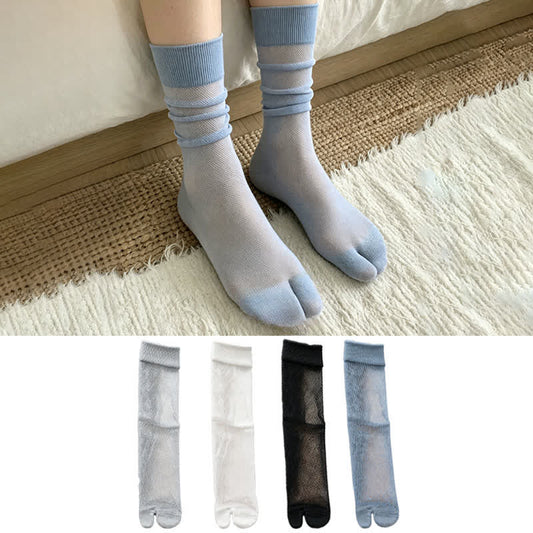 Chaussettes Tabi japonaises en coton (4 paires) - Multicolore - 40(US4-7) - image 0