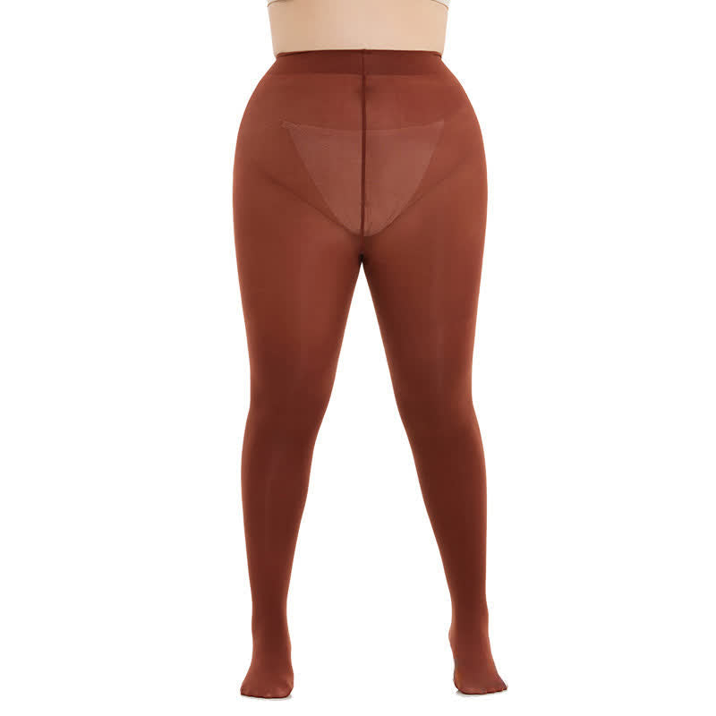 Collants gainants taille haute (3 paires) - Brun - 3XL- 4XL - image 8