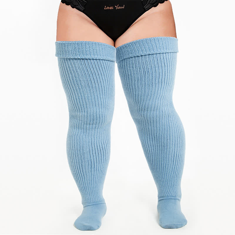 Chaussettes hautes rétro sport - Bleu clair - One Size - image 4