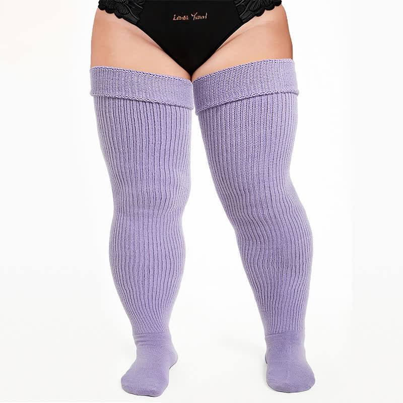 Chaussettes hautes rétro sport - Violet clair - One Size - image 6