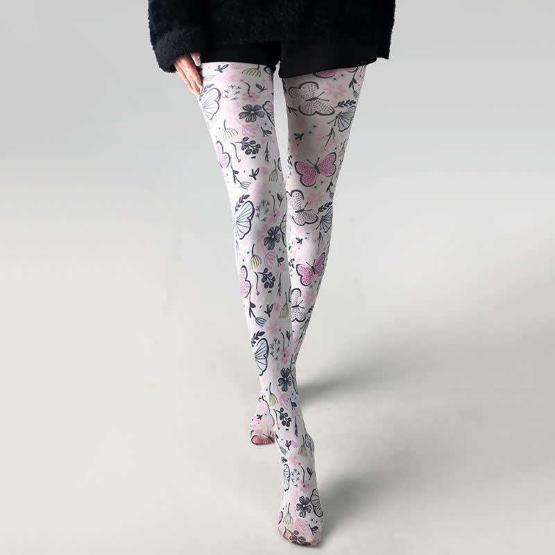 Collants à imprimé papillon pour tous les jours - D - One Size - image 3