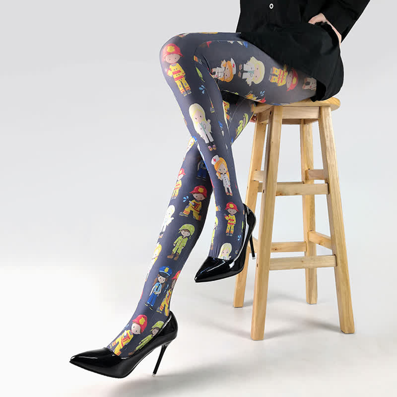 Collants quotidiens à imprimé papillon - C - One Size - image 2